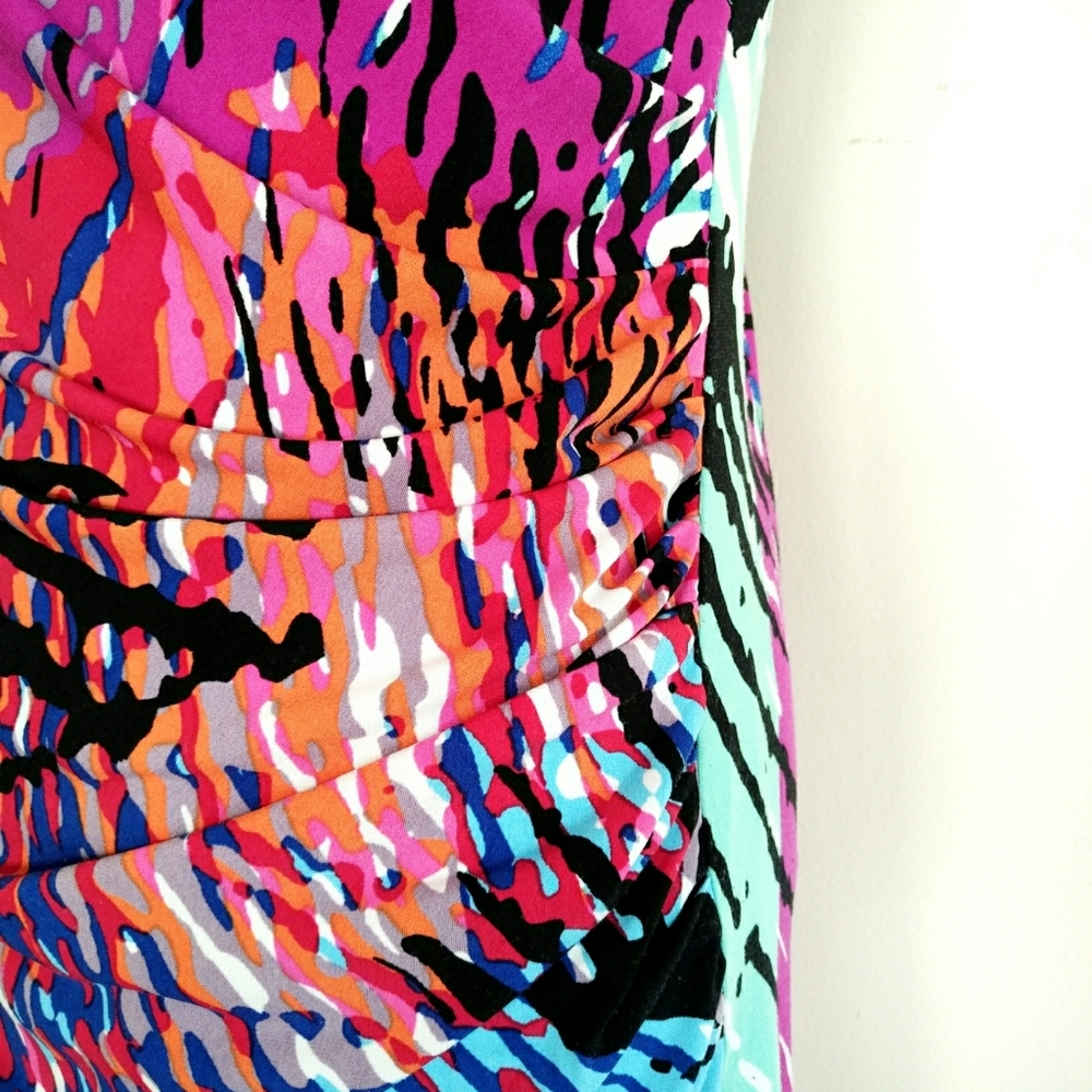 Ellen Tracy Multicolor Abstract Print Dress - Picture 4 of 9
